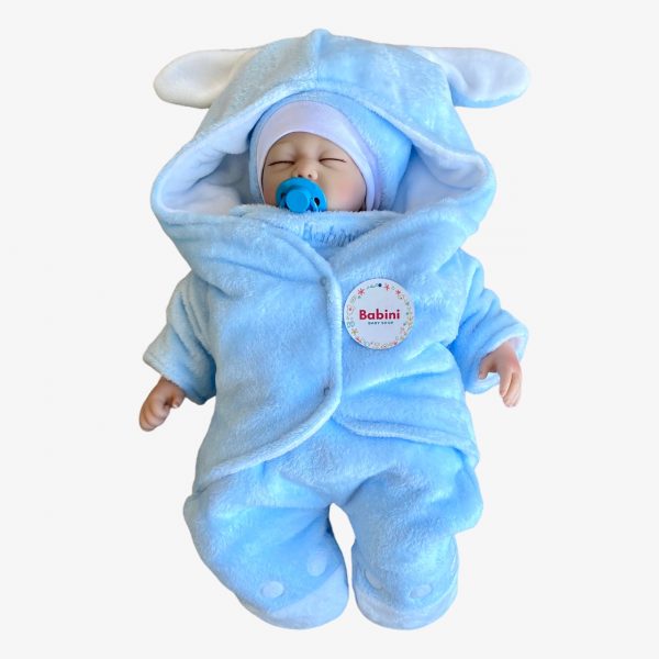 sleeping enterizo cobertor manta para bebes mangas azul